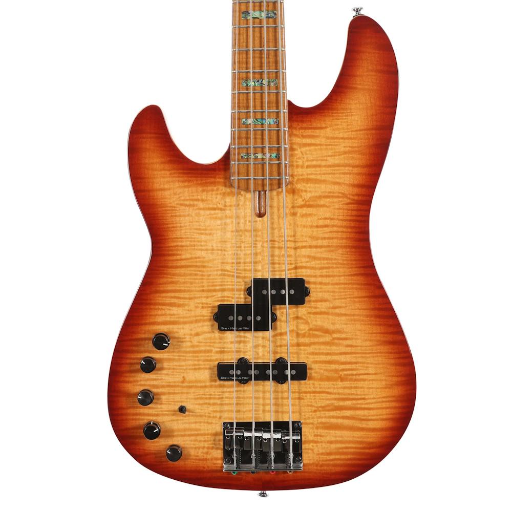 Sire Version 2 Marcus Miller P10 Alder 4-String Left Handed Bass Guitar in Tobacco Sunburst
