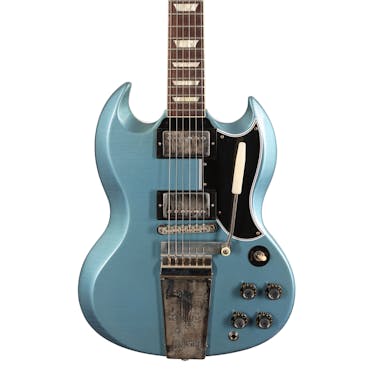 Gibson Custom Shop Murphy Lab 1964 SG Standard Reissue with Maestro Vibrola Ultra Light Aged Electric Guitar in Pelham Blue