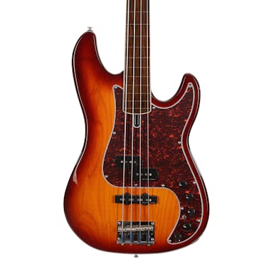 Sire Version 2 Updated Marcus Miller P7 Alder 4-String Fretless Bass Guitar in Tobacco Sunburst