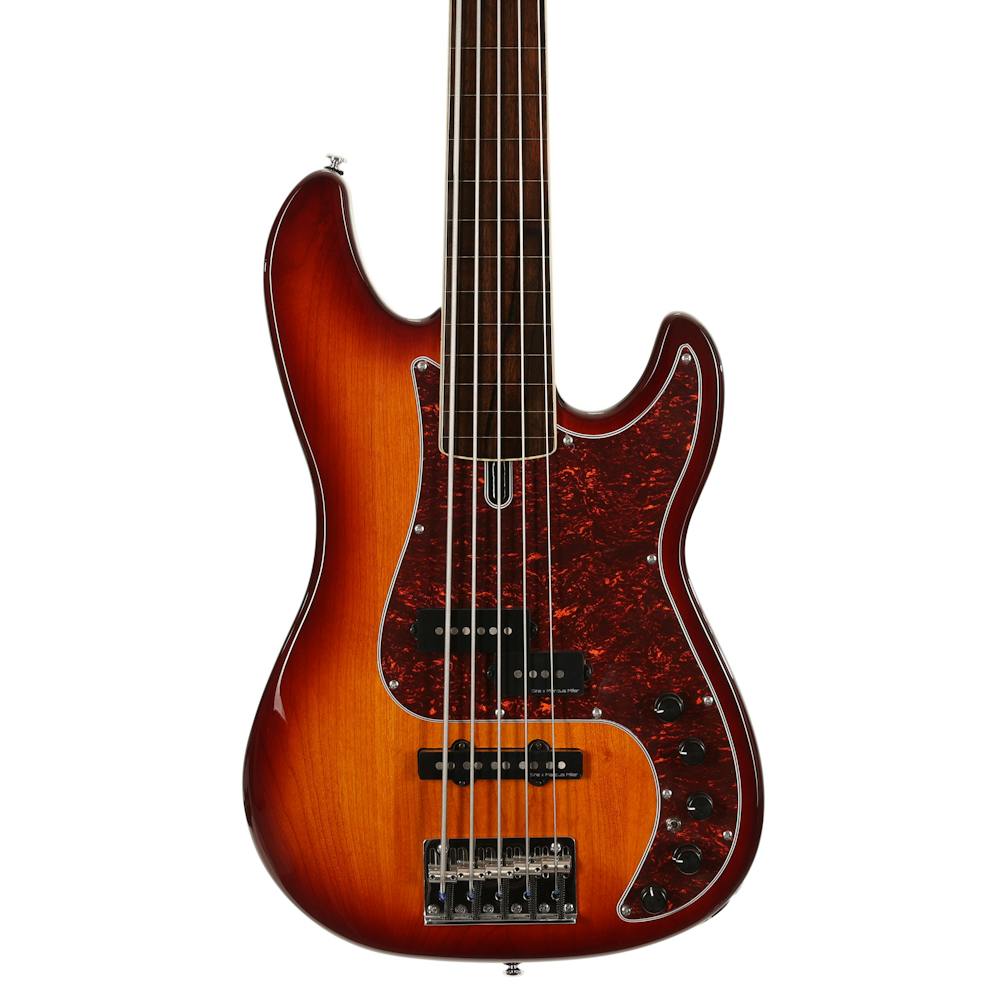 Sire Version 2 Updated Marcus Miller P7 Alder 5-String Fretless Bass Guitar in Tobacco Sunburst