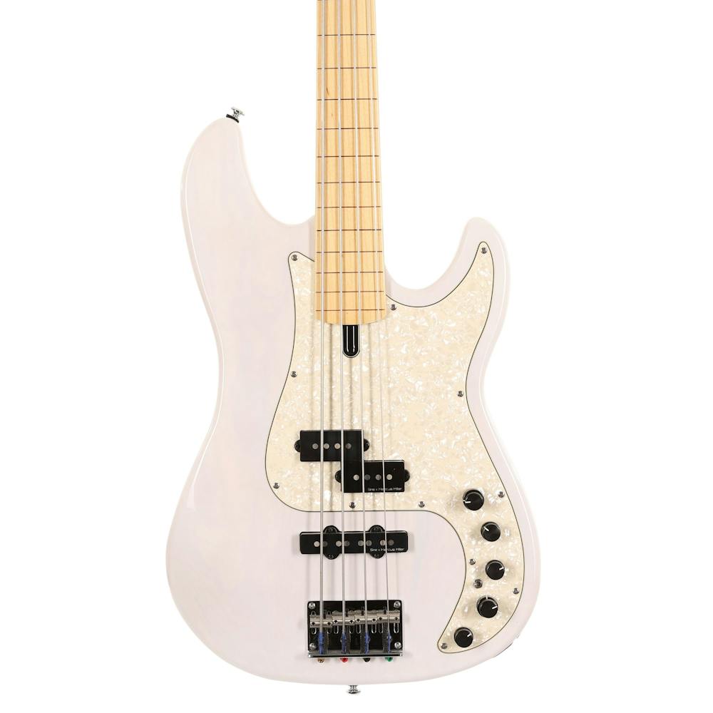 Sire Version 2 Updated Marcus Miller P7 Swamp Ash 4-String Fretless Bass Guitar in White Blonde