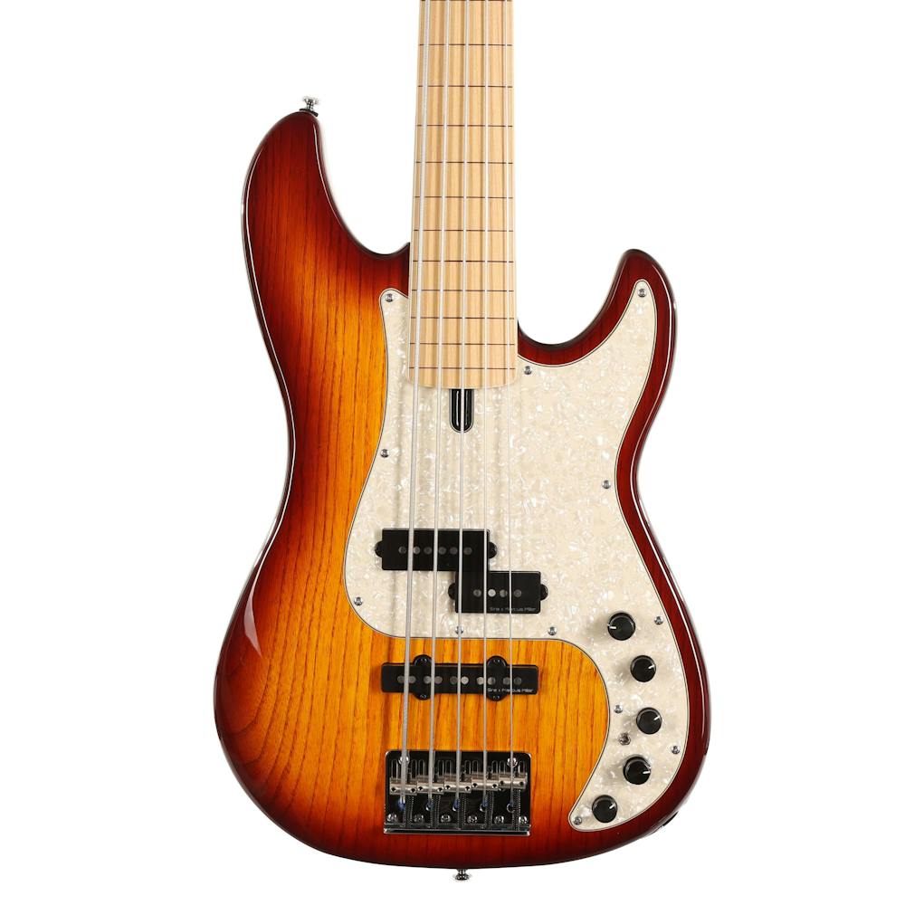 Sire Version 2 Updated Marcus Miller P7 Swamp Ash 5-String Fretless Bass Guitar in Tobacco Sunburst