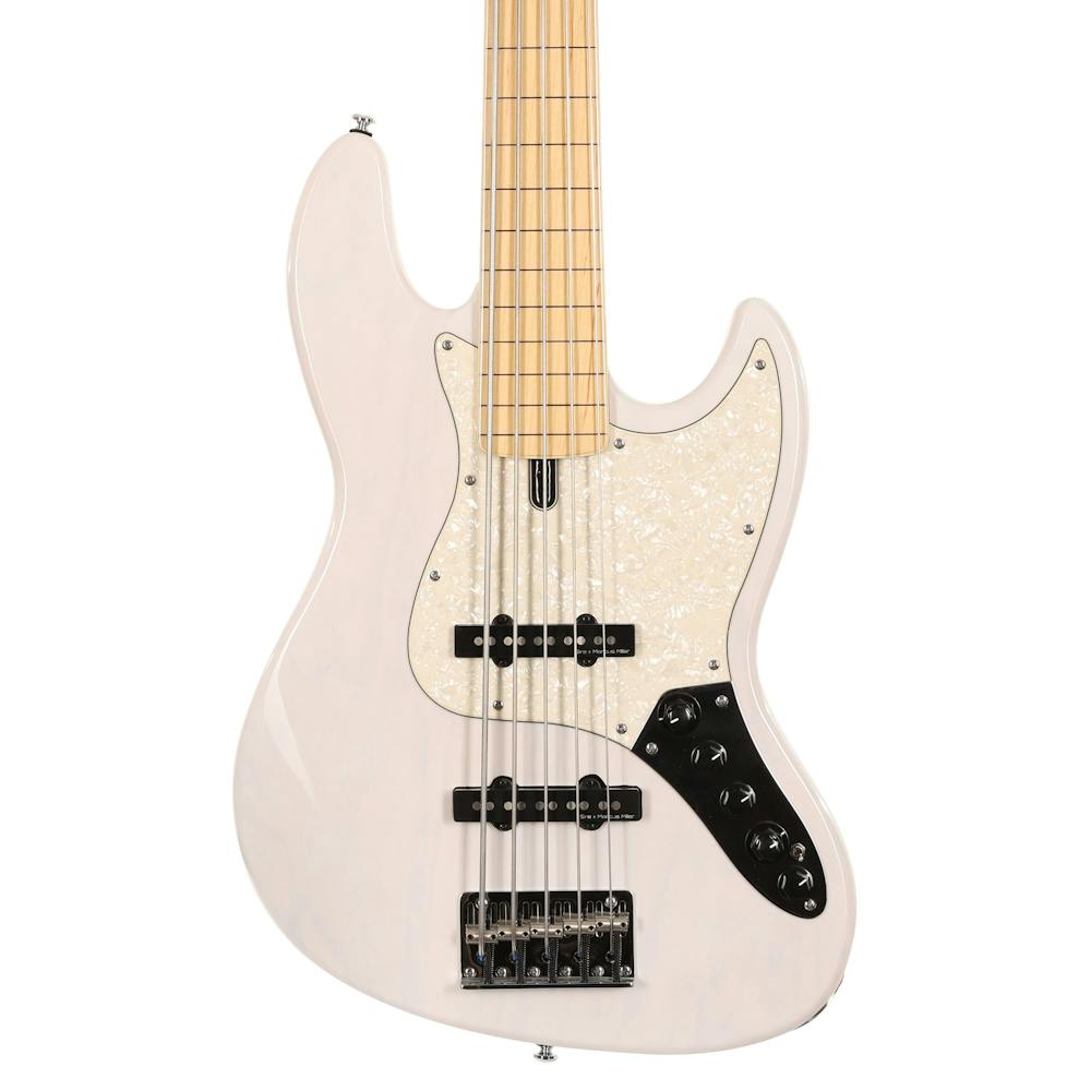 Sire Marcus Miller V7 2nd Generation Swamp Ash 5-String Fretless Bass Guitar in White Blonde