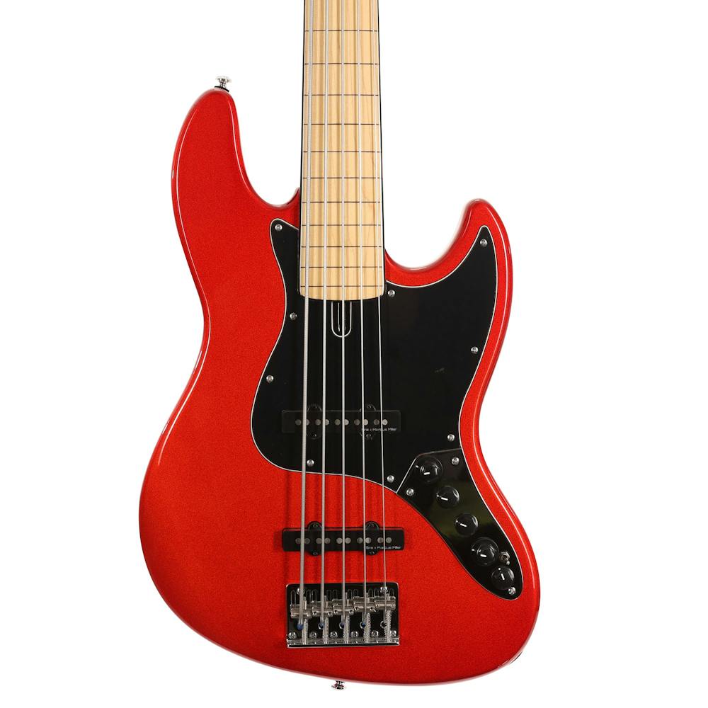 Sire Version 2 Updated Marcus Miller V7 Vintage Alder 5-String Fretless Bass Guitar in Bright Metallic Red