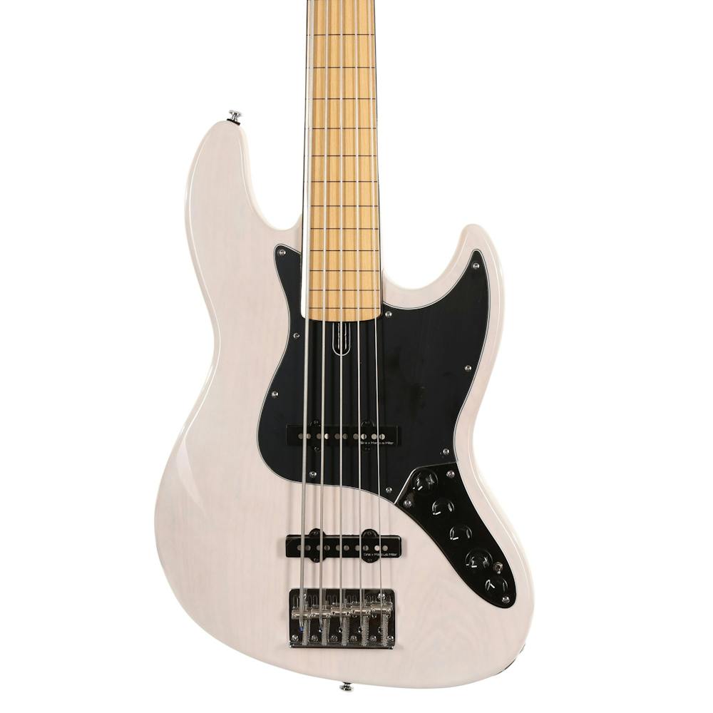 Sire Version 2 Updated Marcus Miller V7 Vintage Swamp Ash 5-String Fretless Bass Guitar in White Blonde