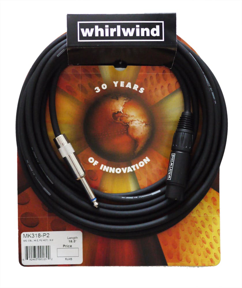 Whirlwind MK XLR to Jack18.5ft Mic Cable