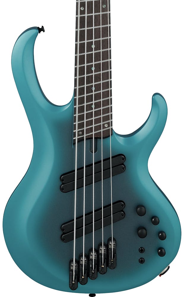 Ibanez BTB605MS-CEM 5-String Multi-Scale Bass Guitar in Cerulean Aura Burst Matte