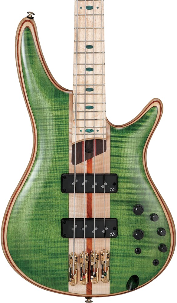 Ibanez SR4FMDX-EGL 4-String Bass Guitar in Emerald Green Low Gloss