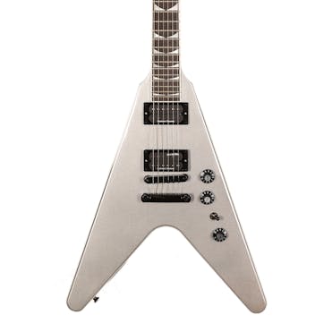 Gibson USA Dave Mustaine Signature Flying V EXP Electric Guitar in Silver Metallic