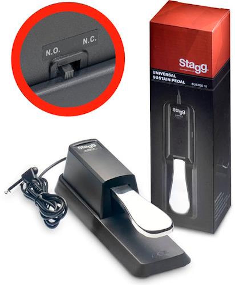 Stagg Piano Style Sustain Pedal with Polarity Switch