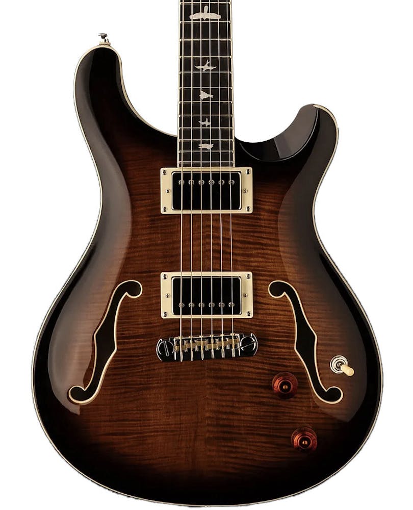 PRS SE Hollowbody II Electric Guitar in Black Gold Burst