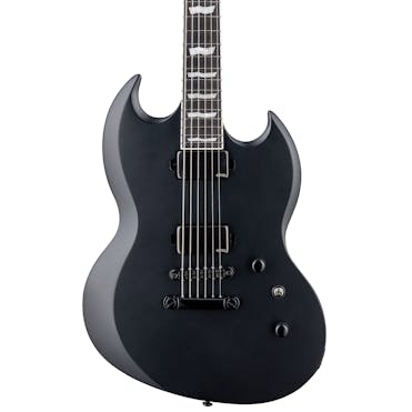 ESP LTD Deluxe Viper-1000 Baritone Electric Guitar in Black Satin