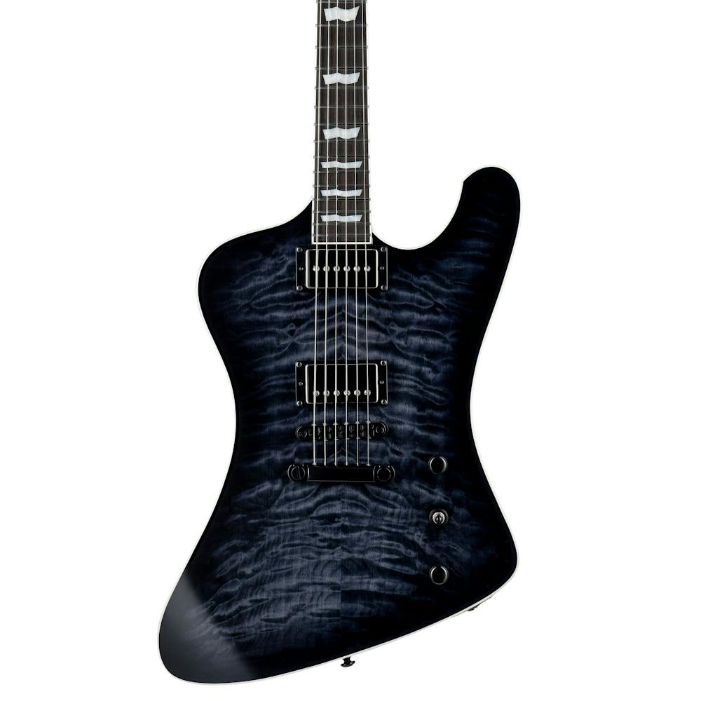 ESP LTD Deluxe Phoenix-1000 Quilted Maple Electric Guitar in See Thru Black Sunburst