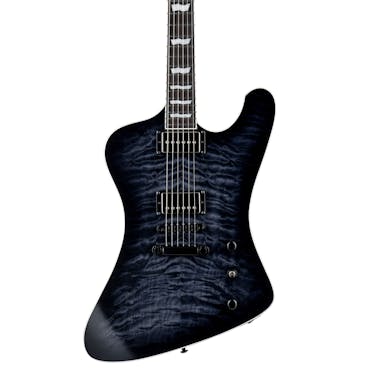 ESP LTD Deluxe Phoenix-1000 Quilted Maple Electric Guitar in See Thru Black Sunburst