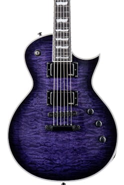 ESP LTD EC-1000 QM Electric Guitar in See Thru Purple Sunburst
