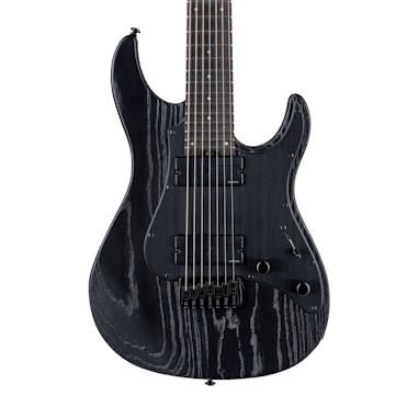 ESP LTD Deluxe SN-1007 Baritone HT Electric Guitar in Black Blast