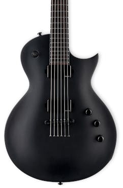 ESP LTD Deluxe EC-1000 Baritone Electric Guitar in Charcoal Metallic Satin
