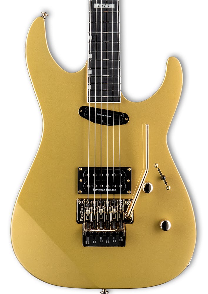 ESP LTD Mirage Deluxe '87 Electric Guitar in Metallic Gold