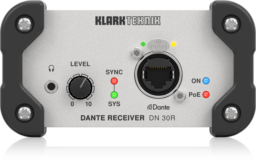Klark Teknik DN 30R 2-Channel Dante Audio Receiver for High-Performance Networking
