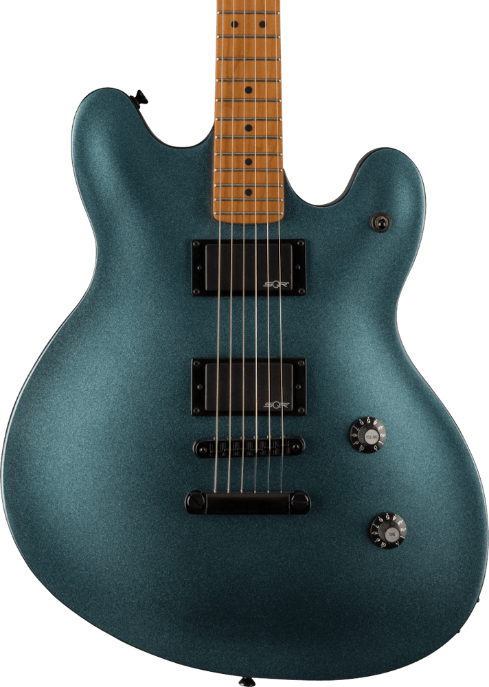 Squier Contemporary Active Starcaster Electric Guitar in Gunmetal Metallic