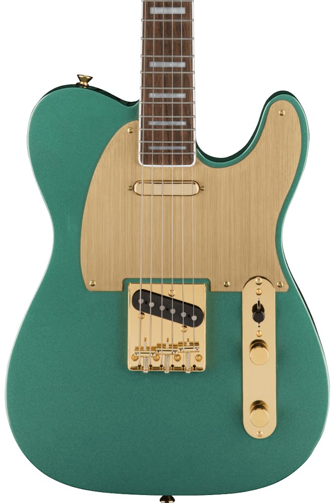 Squier 40th Anniversary Telecaster Gold Edition Electric Guitar in Sherwood Green Metallic