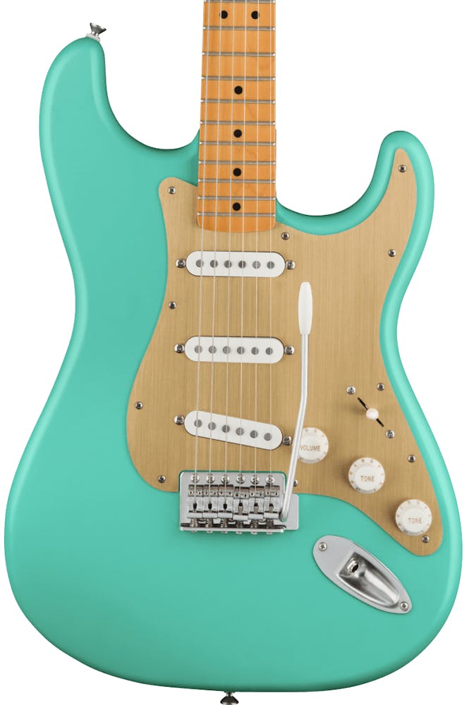 Squier 40th Anniversary Stratocaster Vintage Edition Electric Guitar in Satin Seafoam Green