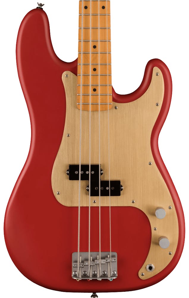 Squier 40th Anniversary Precision Bass Vintage Edition in Satin Dakota Red