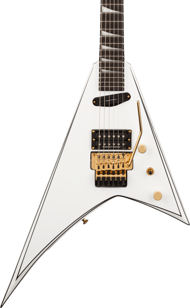 Jackson Concept Series Rhoads RR24 HS Electric Guitar in White with Black Pinstripes