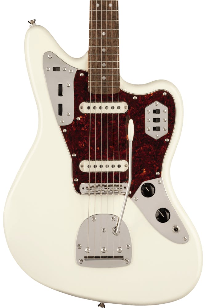Squier FSR Classic Vibe '60s Jaguar Electric Guitar in Olympic White