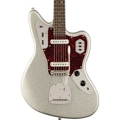 Squier FSR Classic Vibe '60s Jaguar Electric Guitar in Silver Sparkle