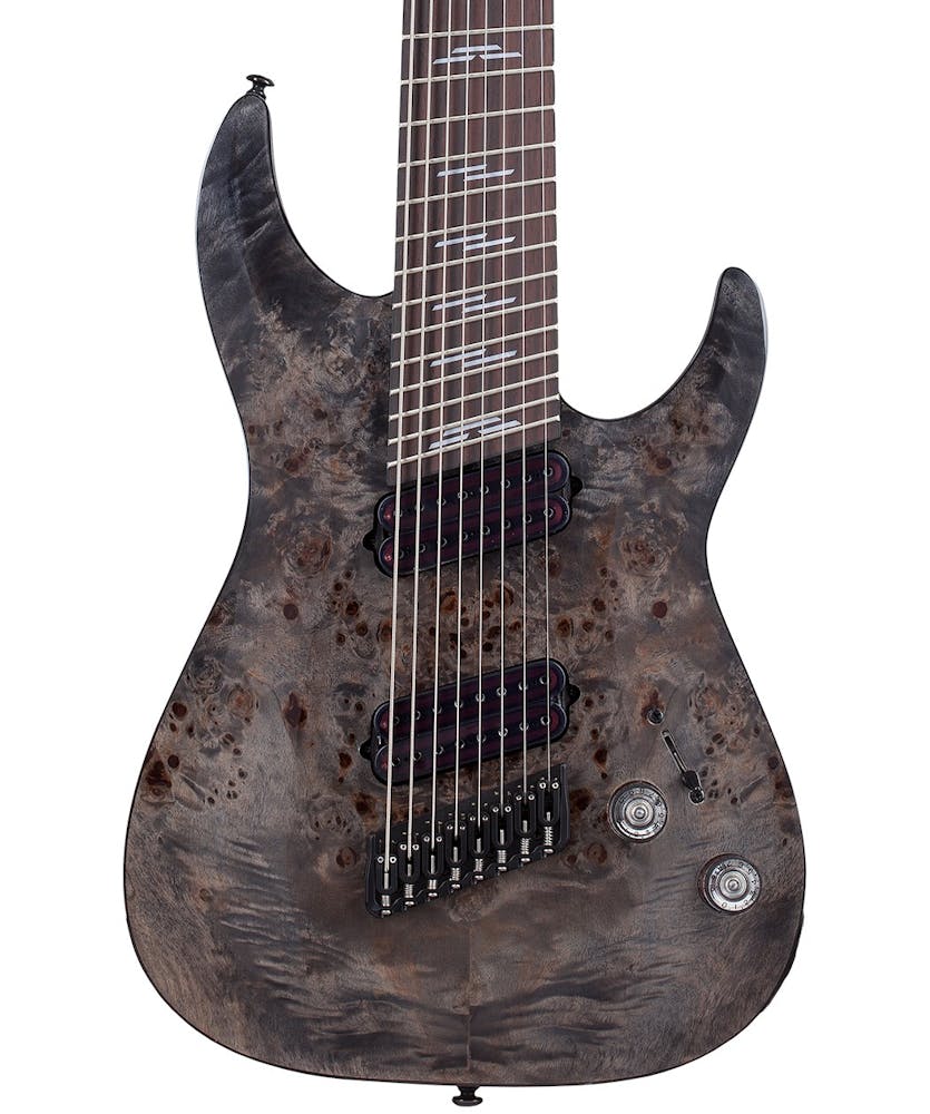 Schecter Omen Elite-8 MS 8 String Electric Guitar in Charcoal
