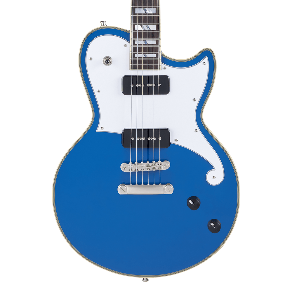 D'Angelico LE Atlantic Single Cutaway Solid Body Electric Guitar in Sapphire