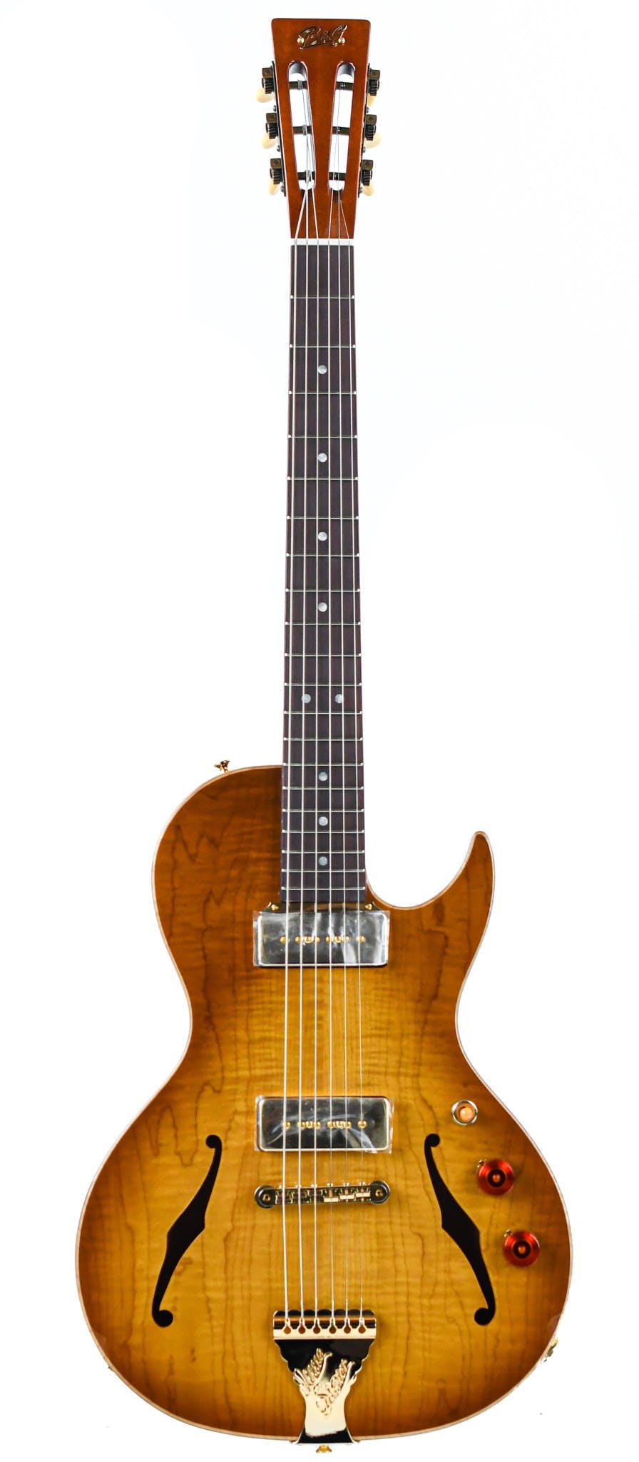 B&G Little Sister Crossroads P90 in Honey Burst - Andertons Music Co.