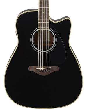 Yamaha FGC-TA TransAcoustic Cutaway Electro Acoustic Guitar in Black
