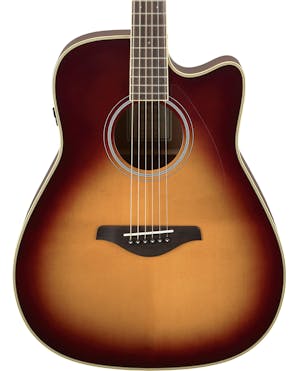 Yamaha FGC-TA TransAcoustic Cutaway Electro Acoustic Guitar in Brown Sunburst