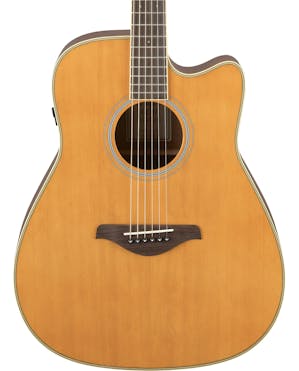 Yamaha FGC-TA TransAcoustic Cutaway Electro Acoustic Guitar in Vintage Tint