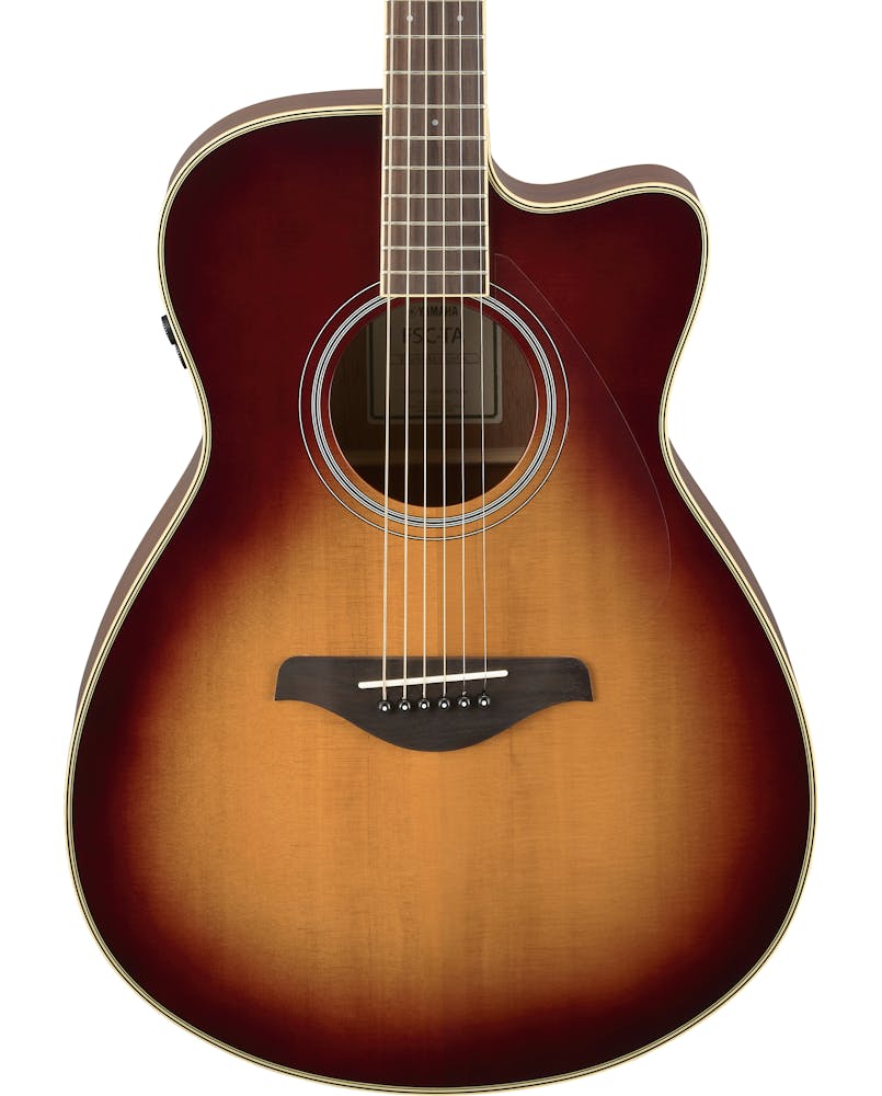 Yamaha FSC-TA TransAcoustic Cutaway Electro Acoustic Guitar in Brown Sunburst