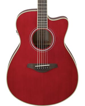 Yamaha FSC-TA TransAcoustic Cutaway Electro Acoustic Guitar in Ruby Red