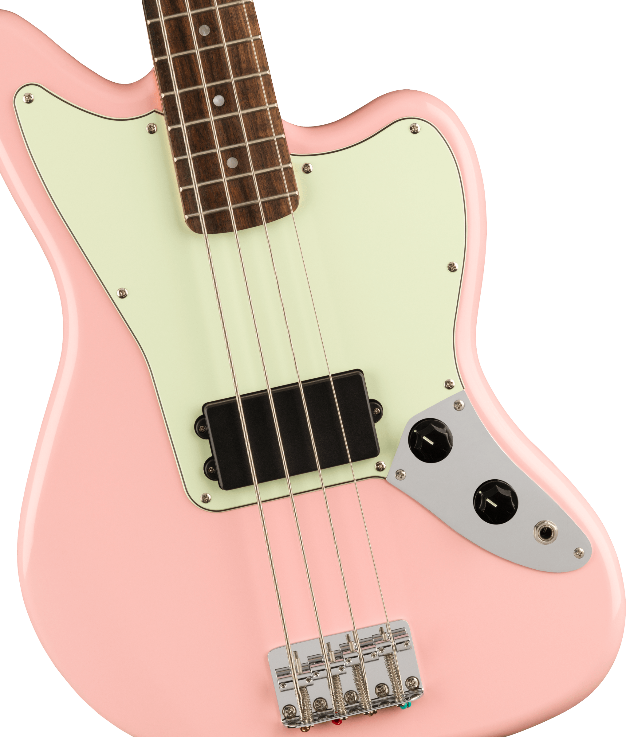 Squier FSR Affinity Jaguar Bass H in Shell Pink - Andertons Music Co.