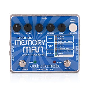Electro Harmonix Stereo Memory Man with Hazarai Delay Pedal
