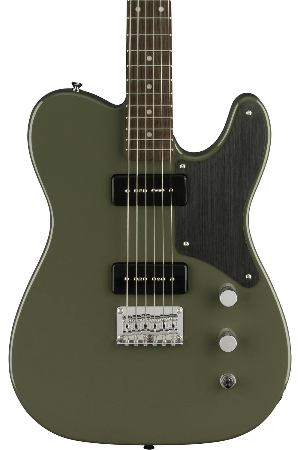 Squier FSR Paranormal Baritone Cabronita Tele in Olive Green - Andertons Music Co.