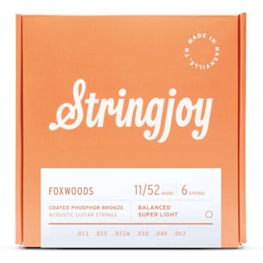 Stringjoy Foxwoods Extra Light Gauge 11-52 Coated Phosphor Bronze Acoustic Strings