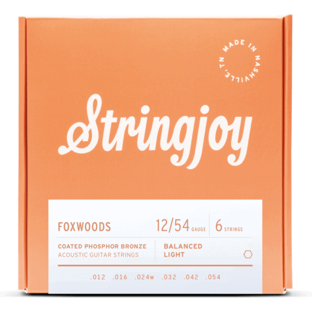 Stringjoy Foxwoods Extra Light Gauge 12-54 Coated Phosphor Bronze Acoustic Strings