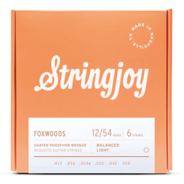 Stringjoy Foxwoods Extra Light Gauge 12-54 Coated Phosphor Bronze Acoustic strings