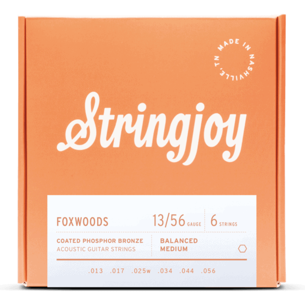 Stringjoy Foxwoods Extra Light Gauge 13-56 Coated Phosphor Bronze Acoustic Strings