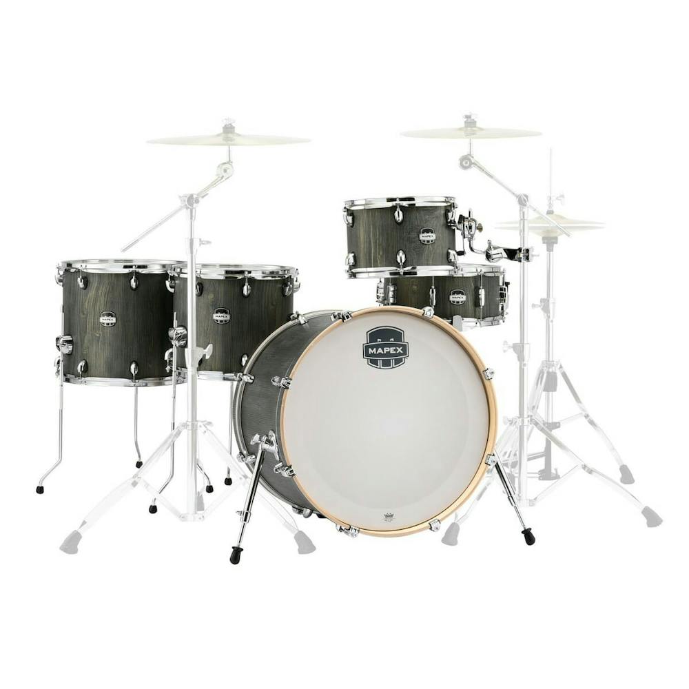 Mapex Mars Retro Fusion Shell Pack 22x18, 16x14, 14x12, 12x8, 14x6.5 Snare in Night Wood