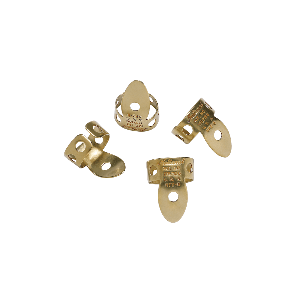 D'Addario National Brass Finger Picks 4 Pack