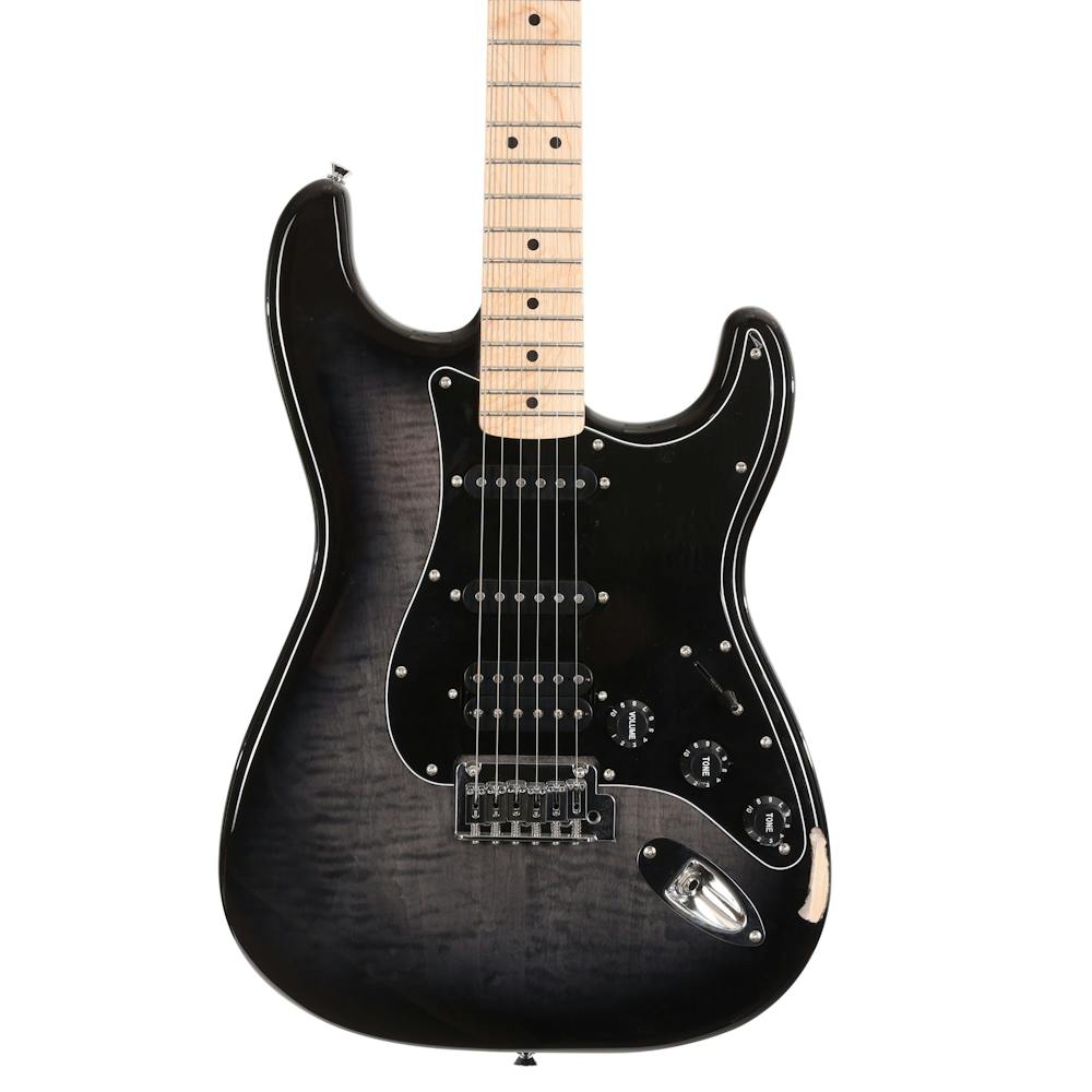 B Stock : Squier Affinity Stratocaster FMT HSS Electric Guitar in Black Burst
