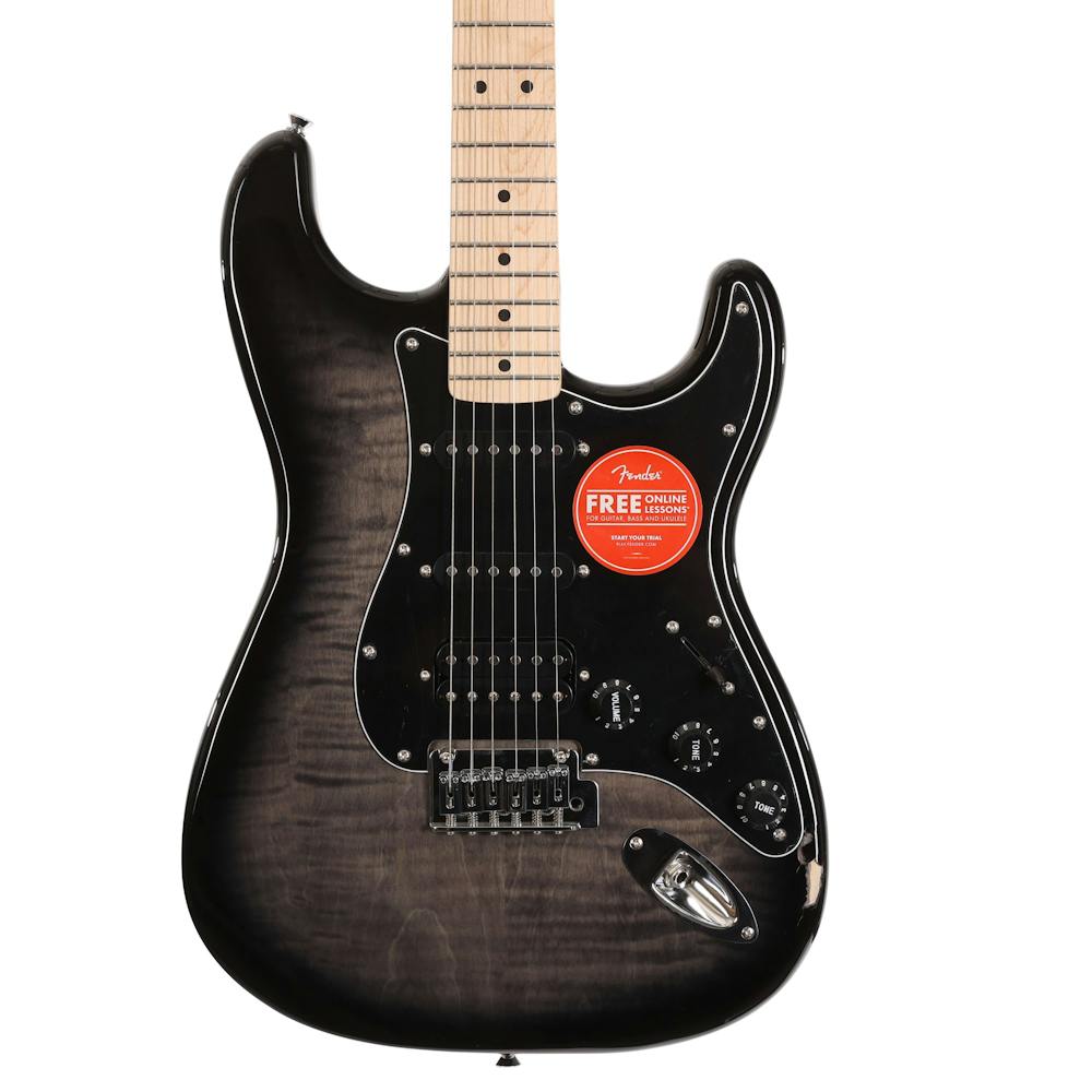B Stock : Squier Affinity Stratocaster FMT HSS Electric Guitar in Black Burst