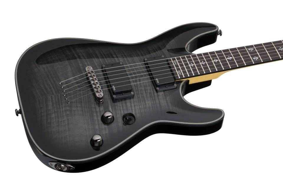 Schecter DAMIEN ELITE-6 Electric Guitar in Trans Black Burst